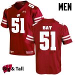 Men's Wisconsin Badgers NCAA #51 Adam Bay Red Authentic Under Armour Big & Tall Stitched College Football Jersey AG31J21EQ